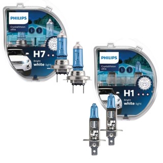 KIT 4 LÂMPADAS PHILIPS CRYSTAL VISION ULTRA 12V H1/H7 55W em Oferta na Shopee