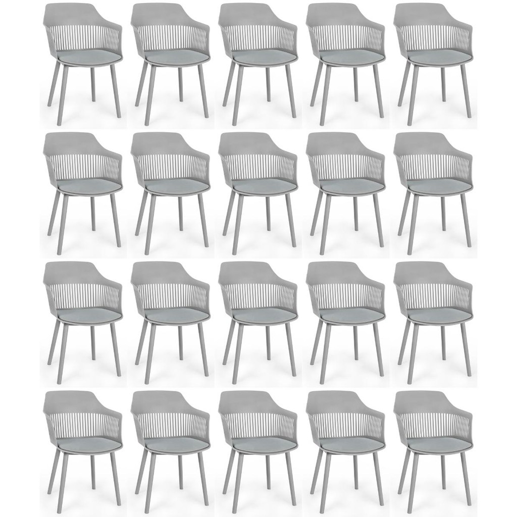 Kit 20 Cadeiras de Jantar Estofada Marcela - Home & Living