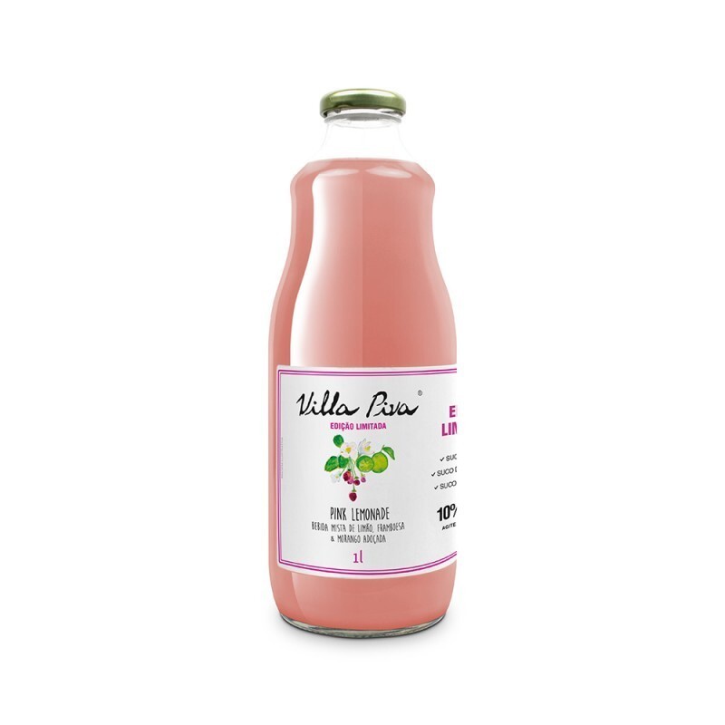 SUCO VILLA PIVA PINK LEMONADE 1 LITRO em Oferta na Shopee