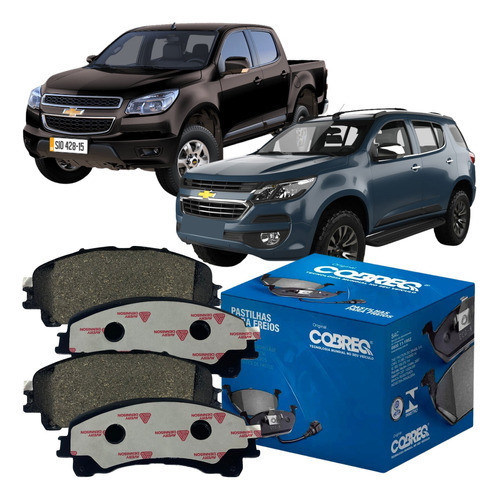 Jogo 04 Pastilha De Freio Dianteira Cobreq Gm S10 4x2 4x4 Trailblazer 2012 2013 2014 2015 2016 em Oferta na Shopee