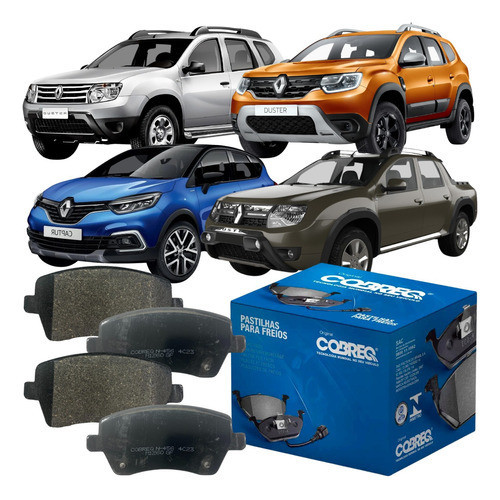 Jogo 04 Pastilha De Freio Dianteira Original Cobreq Renault Captur Duster em Oferta na Shopee