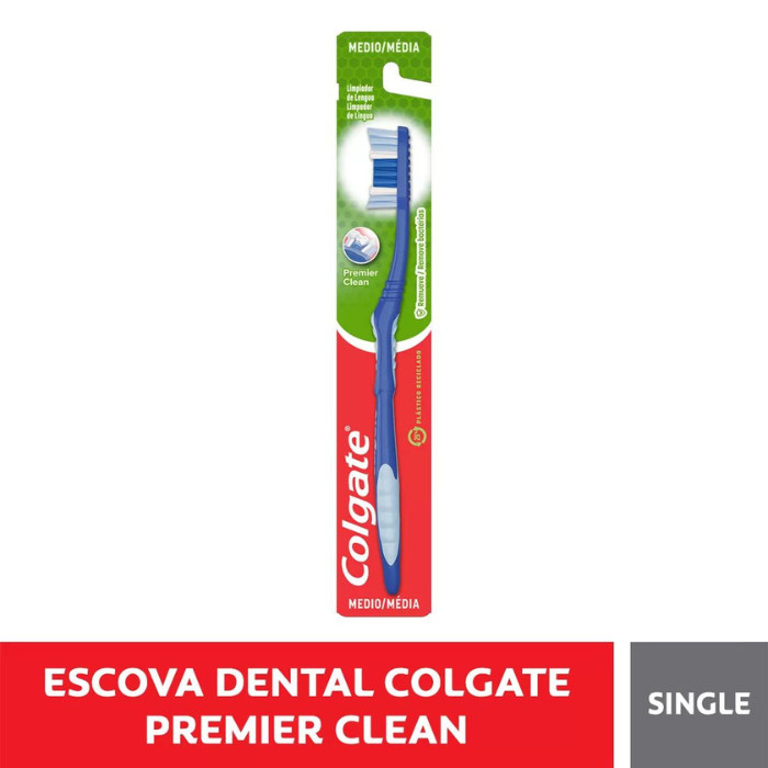 Escova de Dente Colgate Premier Clean Media Diversas Cores 1un