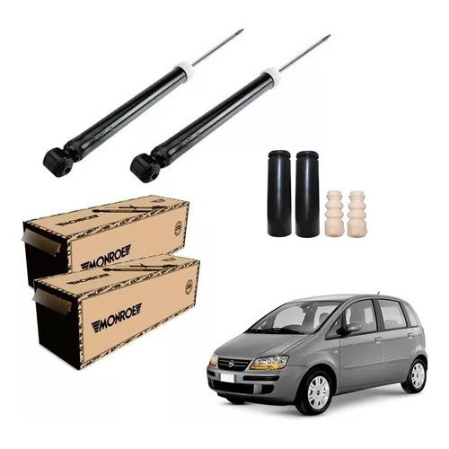 Par Amortecedor Traseiro Batente Coifa Coxim Fiat Idea