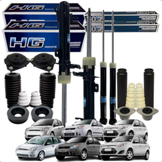 Kit 4 Amortecedor + Batente Coifa Coxim E Rolamento Fiesta em Oferta na Shopee