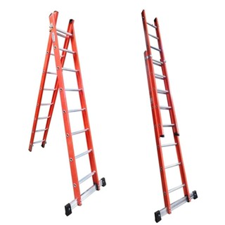 Escada em Fibra Tesoura Extensível 8x14 Degraus 2,50x4,40m WBertolo em Oferta na Shopee