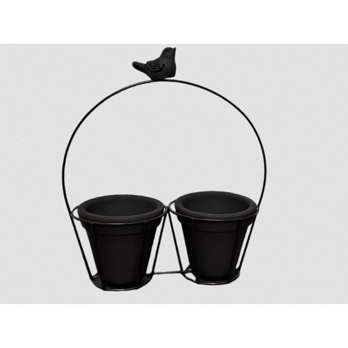 Vaso Suporte De Bancada Floreiro Ferro Rustico Decorativo