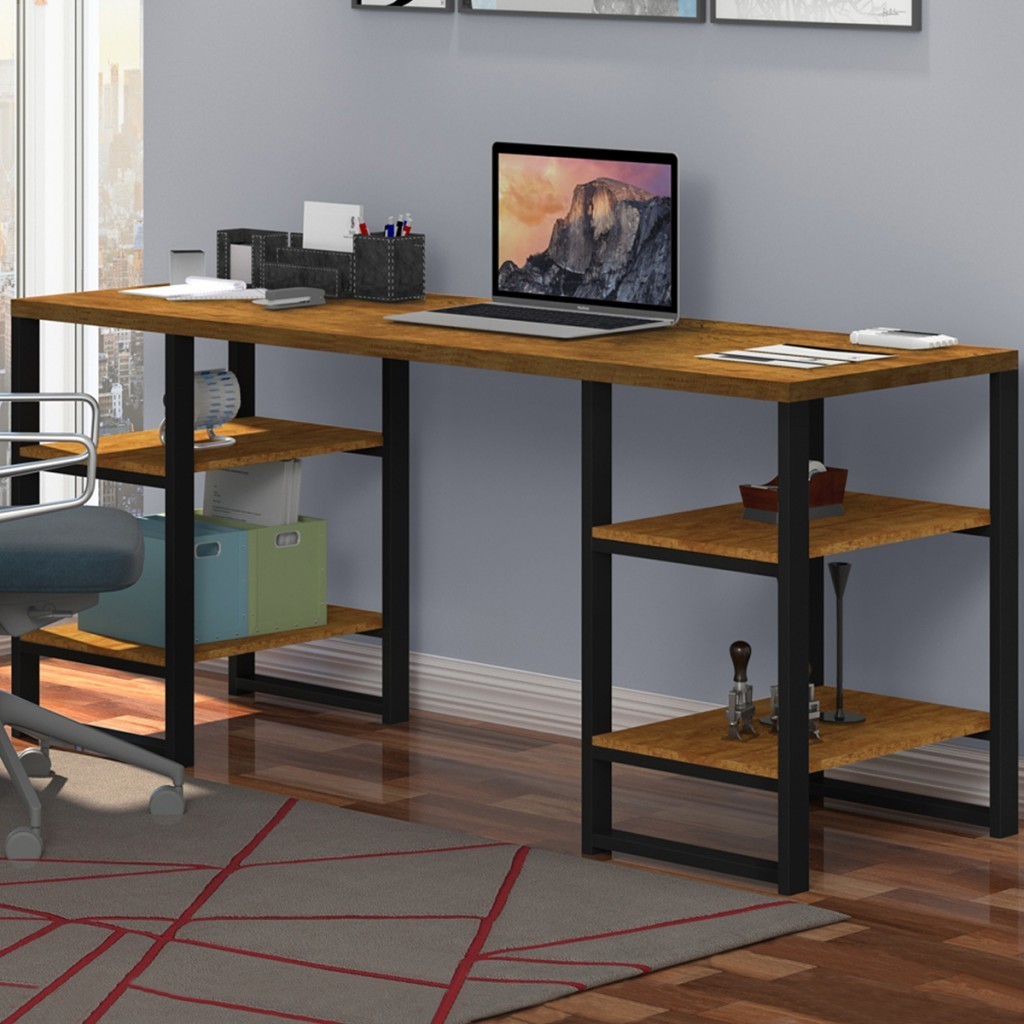 Mesa para Computador com Prateleira Innovare - Home & Living