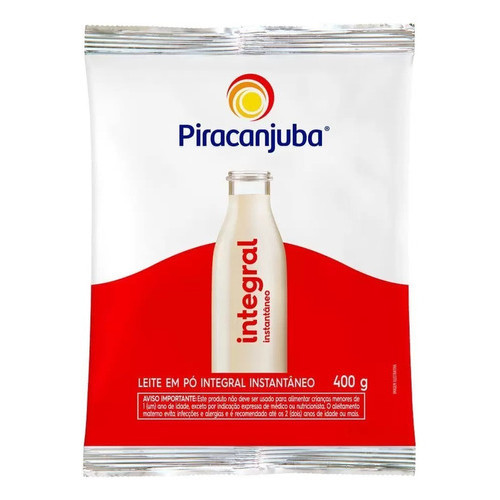 Leite Pó Instantâneo Integral Piracanjuba Pacote 400g