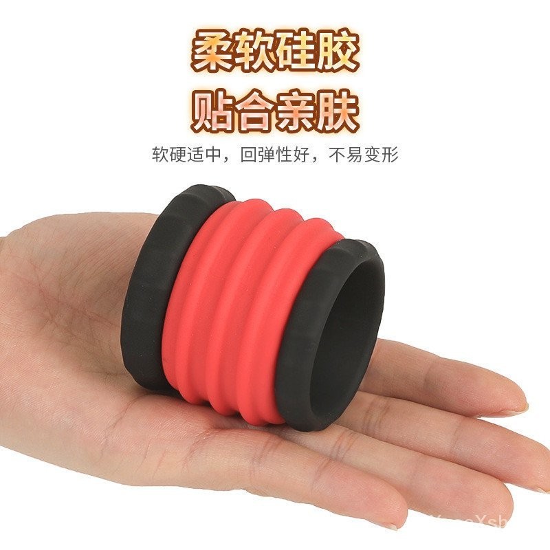 Super-bomba Pênis Conjunto Atraso Anel JJ Clavina Cola Macia Dupla Restrição Ovo Escroto