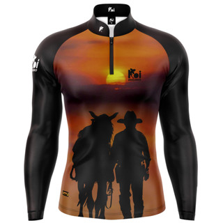 Camiseta Camisa Blusa Agropecuária Peão Cavalo Agro Com Zíper Proteção Uv50+ em Oferta na Shopee