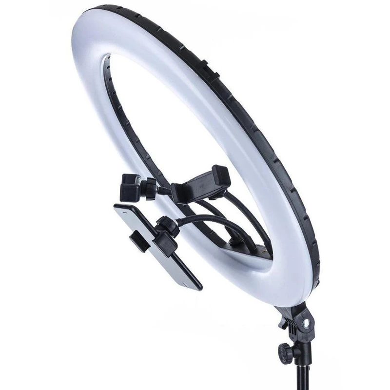 Ring Light 18 Polegadas com Tripé de 2,10m e Suporte para 3 Celulares — foto 3