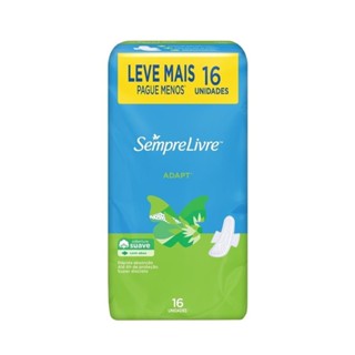 Absorvente Sempre Livre Adapt Suave com Abas 16 Unidades Leve mais Pague Menos em Oferta na Shopee