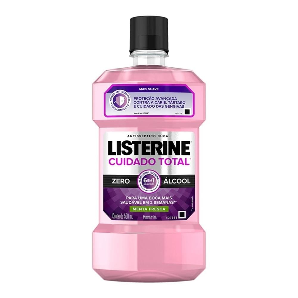 Enxaguante Bucal Listerine Cuidado Total Zero lcool 500ml