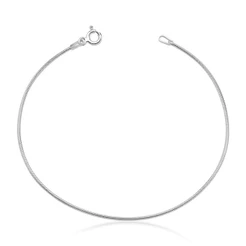 Pulseira Feminina de Prata 925 Rabo de Rato 1mm