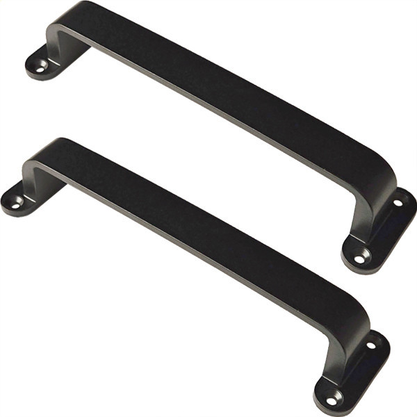Puxador duplo rústico colonial porta pivotante ou de correr Gaveta Armario Milano 148mm Preto Fosco
