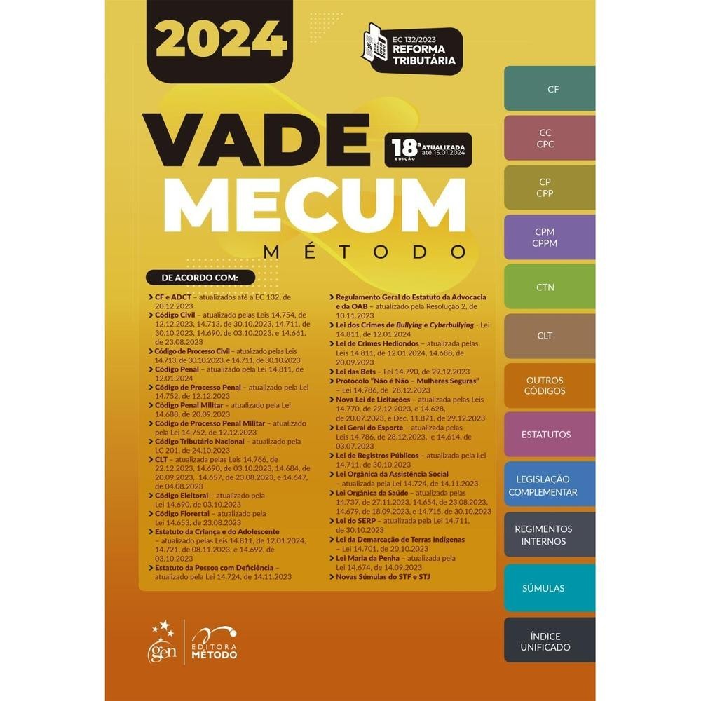 Vade Mecum Método 2024 - Editora Método em Oferta na Shopee