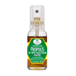 Extrato De Própolis Mel+Menta+Malva+Gengibre Com 30Ml