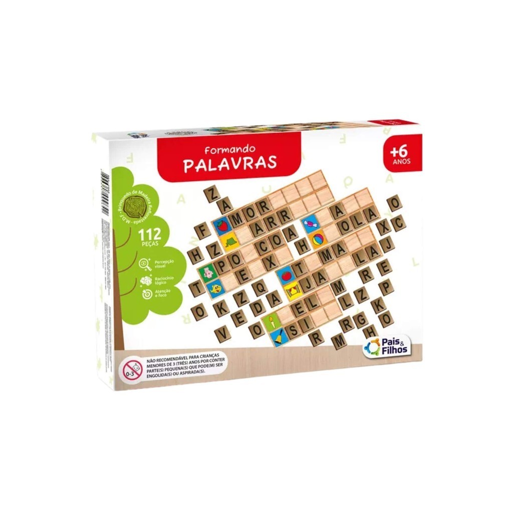 Jogo Educativo Formando Palavras Pais e Filhos - 2906-1 em Oferta na Shopee