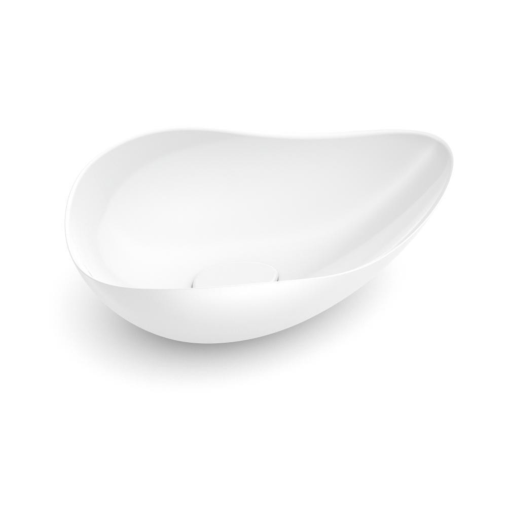 Cuba De Apoio Oval Ruy Ohtake 54x37,5cm Branco Brilho Roca em Oferta na Shopee