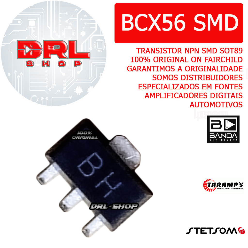 Kit 8 Bcx56 Transistor Bl Bh 56 NPN Taramps Stetsom Banda