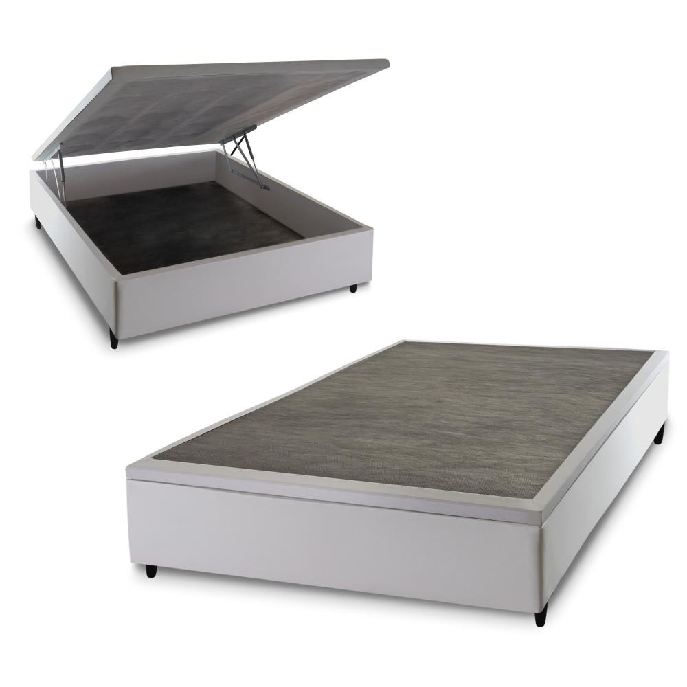 Box Baú Branco Casal 138x188x45 - King House em Oferta na Shopee
