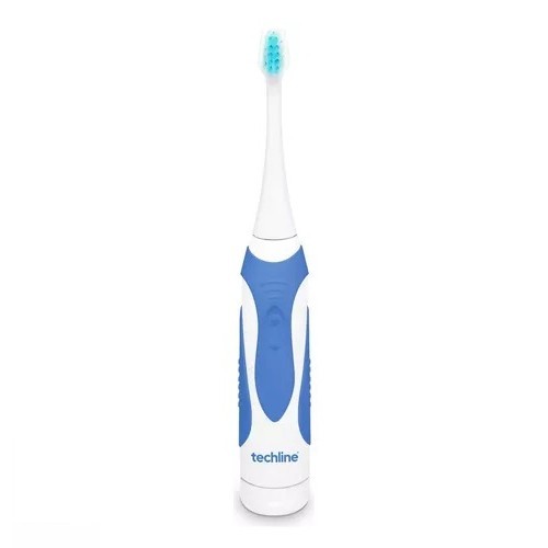 Escova Dental Elétrica Adulto Azul - Techline em Oferta na Shopee
