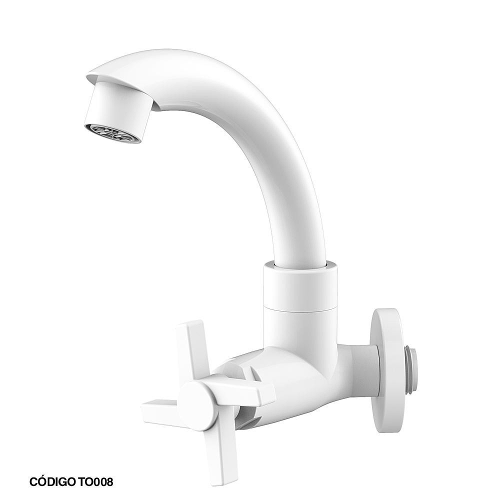 Torneira para lavatório branca c/ arejador e 1/4 de volta - alta resistência em Oferta na Shopee