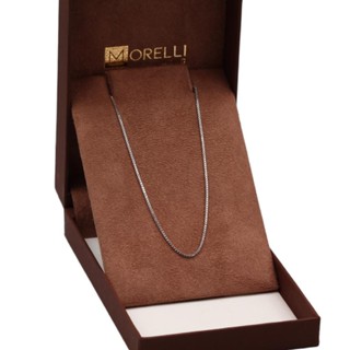 Corrente de Prata 925 Banhada com Ouro Branco Veneziana 70cm em Oferta na Shopee