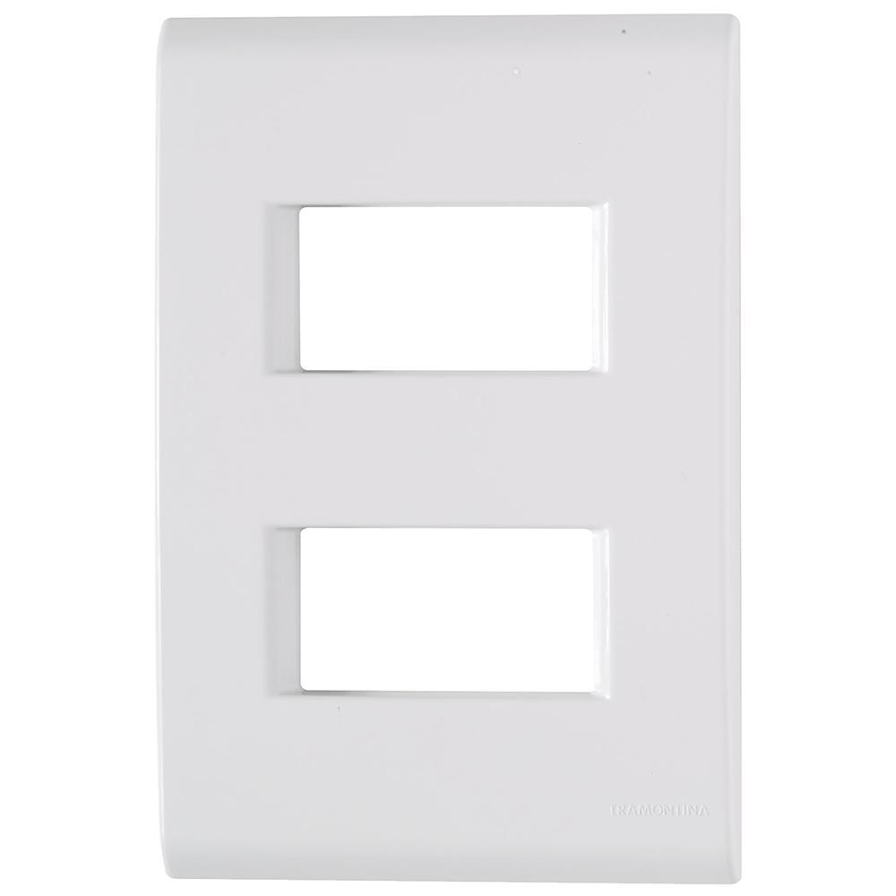 Placa 2 Posto Afastados Tramontina Liz 4x2 Branca - 57106/006 Placa 2 Posto Afastados Tramontina Liz 4 x 2 Branca - 57106/006 em Oferta na Shopee