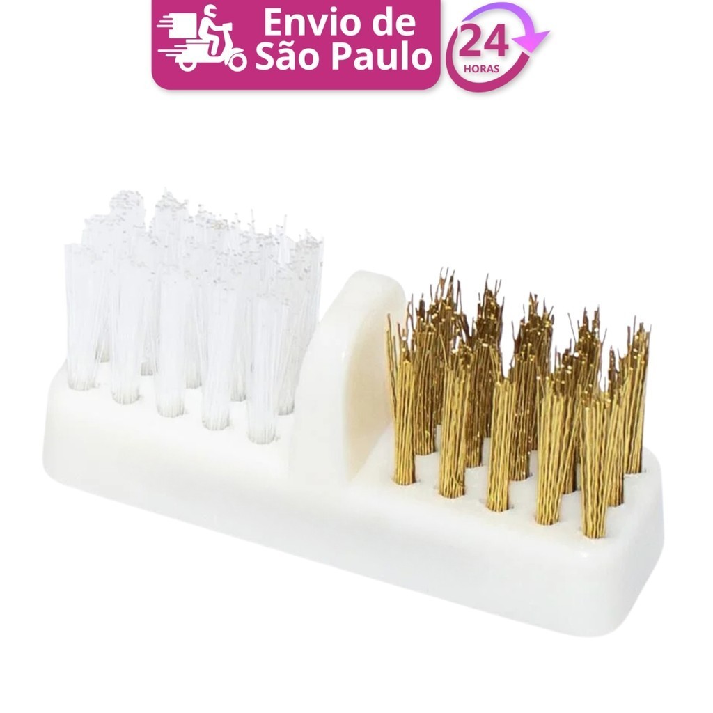 Escovinha de Aço para Limpeza de Broca e Pincéis Para Unhas Manicure Gel Acringel