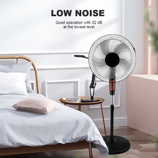 Ventilador de pé silencioso de 16 polegadas, 110V ventilador potente, econômico e com velocidade ajustável.