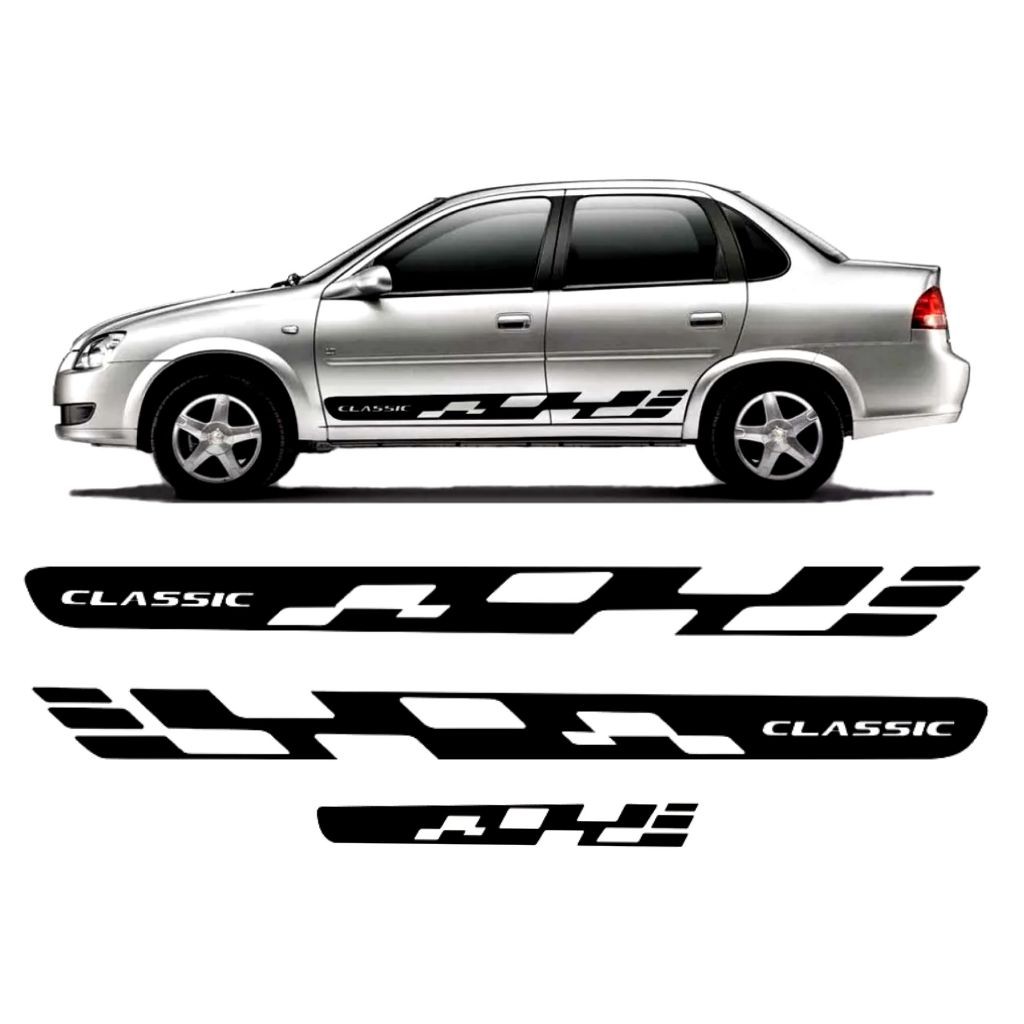 Adesivos Faixa Lateral Para Chevrolet Classic CG1 Corsa Tuning Acessórios Automotivo Personalizado CH61