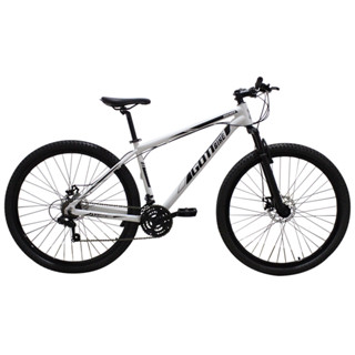 Bicicleta aro 29 Alumínio Branco e Preto Gott Rocker Freios a Disco Suspensão 21v em Oferta na Shopee