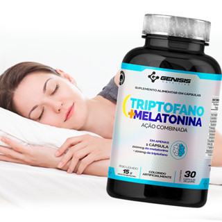 L-Triptofano e Melatonina Concentrado em Cáps 210mcg Melatonina + 200mg triptofano ! em Oferta na Shopee