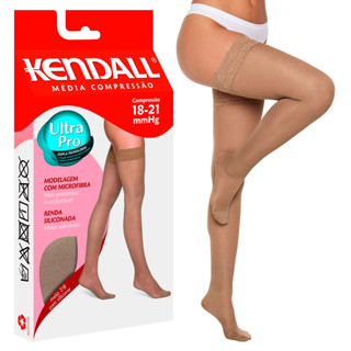 Meia 7/8 com Silicone Média Compressão 18-21 mmHg Kendall em Oferta na Shopee