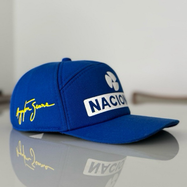 boné  nacional original azul  Royal Ayrton Senna oficial aba curvada Japones em Oferta na Shopee