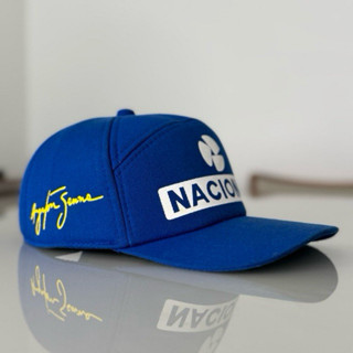 boné  nacional original azul  Royal Ayrton Senna oficial aba curvada Japones em Oferta na Shopee