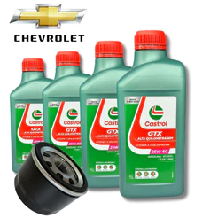 KIT CASTROL GTX ANTIBORRA 25W60 4 LITROS+ FILTRO ( GM )