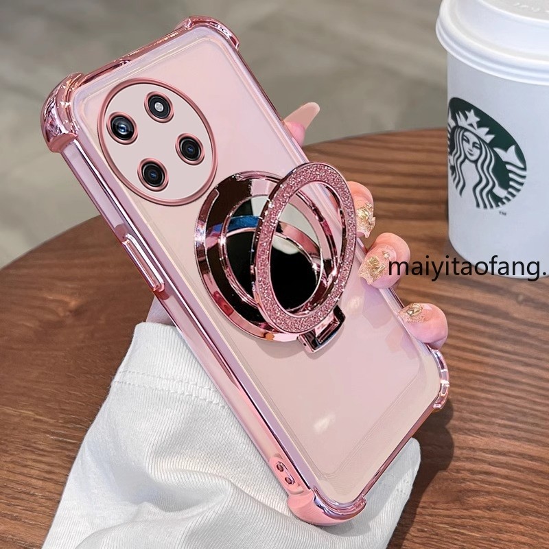 Capa Para tecno camon 30 pro 5g 4g De Telefone À Prova De Choque 3D Suporte De Espelho De Maquiagem Nova Macia SJSFHZJ01