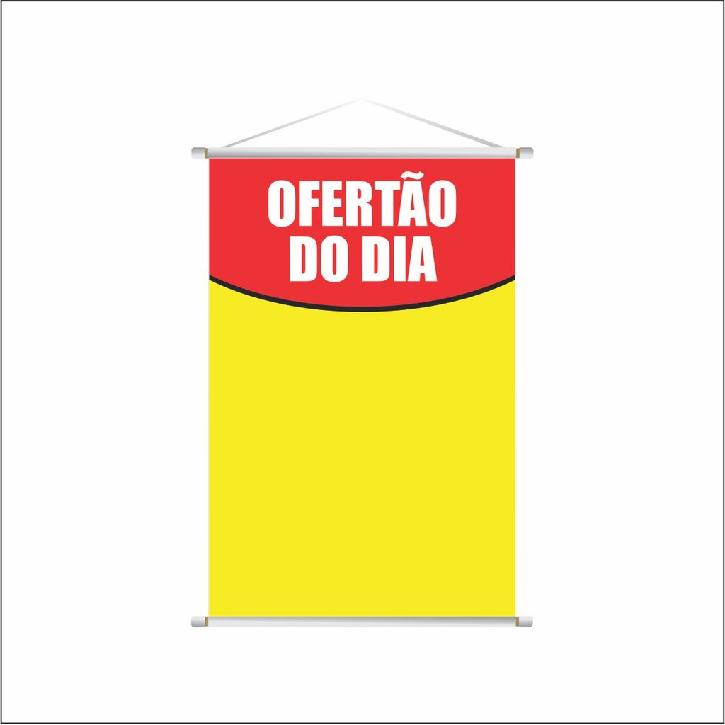 Banner Comercial Pronto Lona Resistente Oferta Do Dia Mercado Comercio Barraca - Envio Imediato