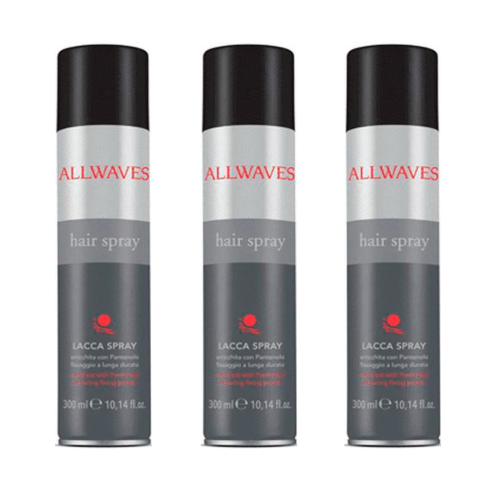 Kit Com 3 Allwaves Spray Fixador De Penteado 300g em Oferta na Shopee