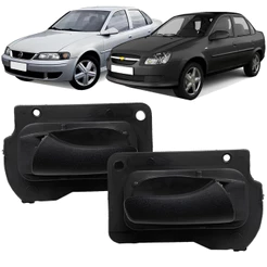 Par Maçaneta Interna Porta Dianteira ou Traseira Classic 2010 a 2016 Vectra 96 97 98 a 2005 Preto