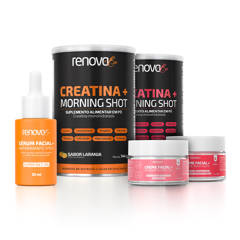 2 Creatina + Retinol + Resveratrol + Vitamina C - Renova Be - Health