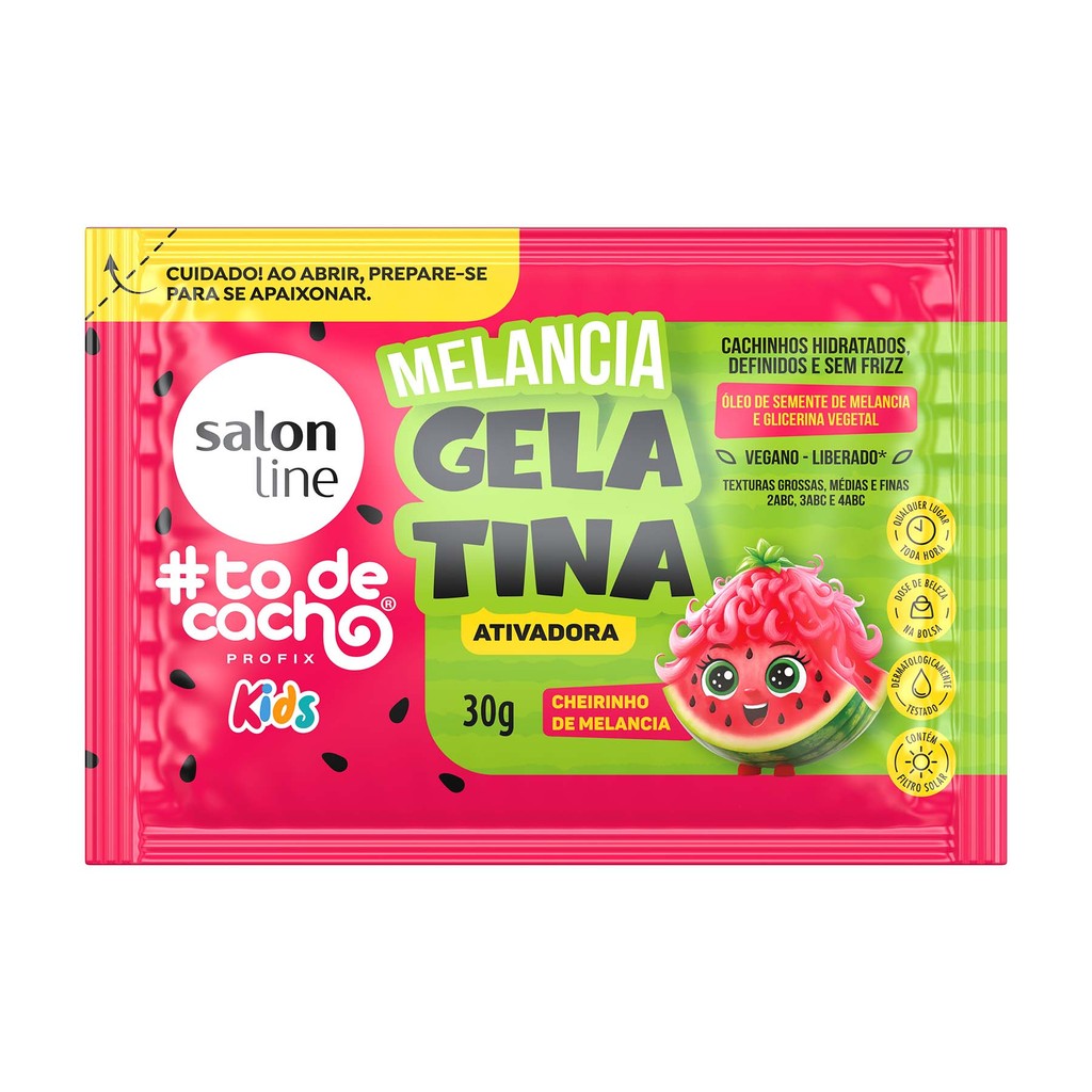 Sachê Melancia Gelatina Ativadora #todecacho Kids 30g