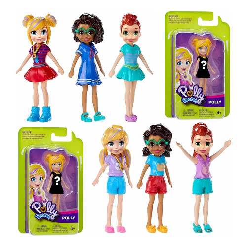 Kit 6 Bonecas Polly Pocket Mattel Original Bonequinha Lila