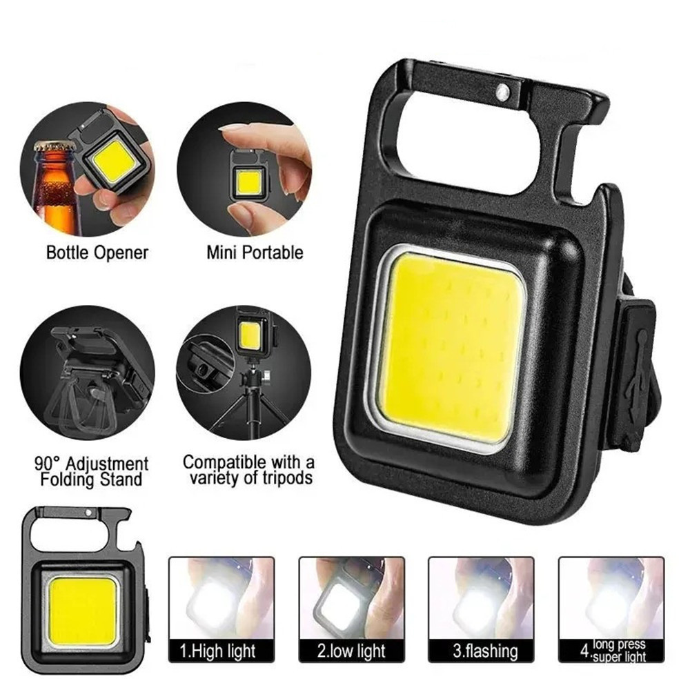 Lanterna COB Protátil Chaveiro Iluminação EDC Para Camping e Pesca à Prova d'Água