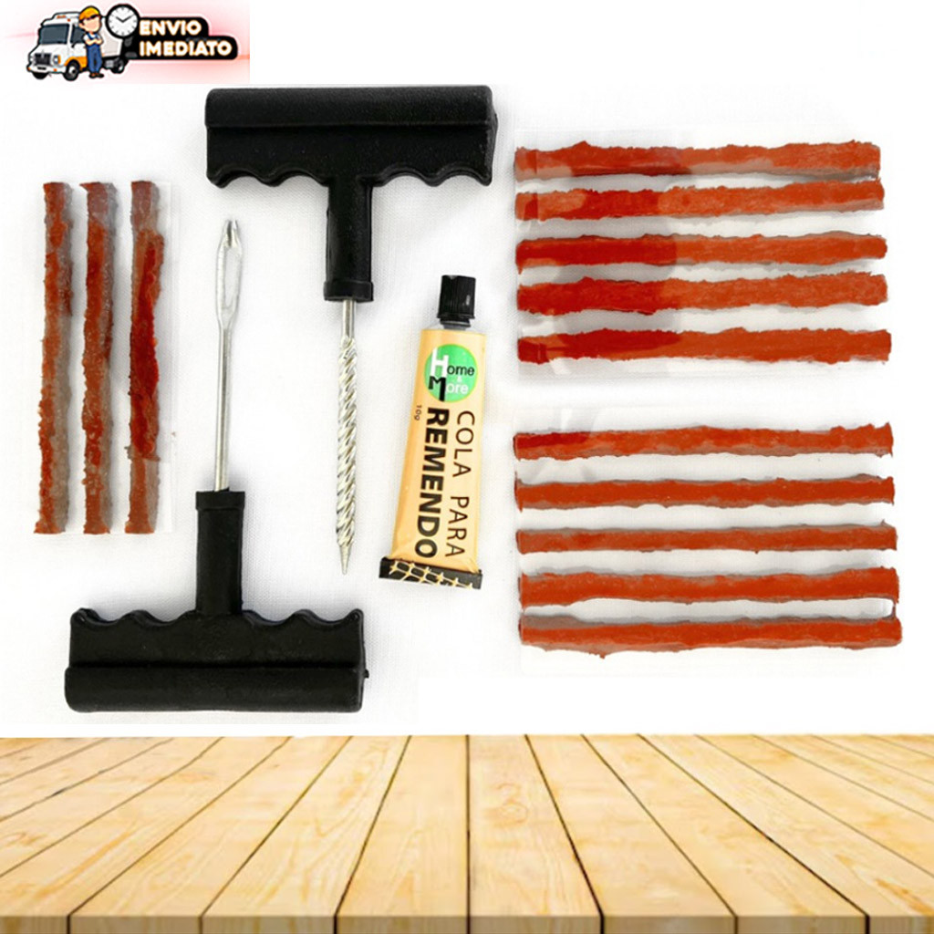 Kit Reparo Pneu Sem Camara Moto Carro + 3 Refis Macarrão Pneu , Transforme sua rotina com um produto desenvolvido