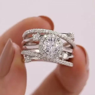 S925 prata esterlina zircão anel simples moda jóias senhoras presente em Oferta na Shopee