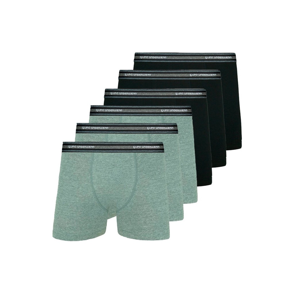 Kit com 6 Cuecas Boxer Lupo 523-088 em Oferta na Shopee