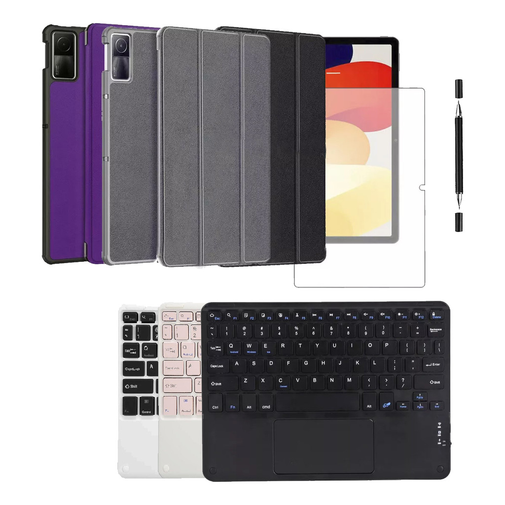Capa Smart+ Película+ Caneta+ Teclado Touchpad Para Redmi Pad Se 11 Polegadas
